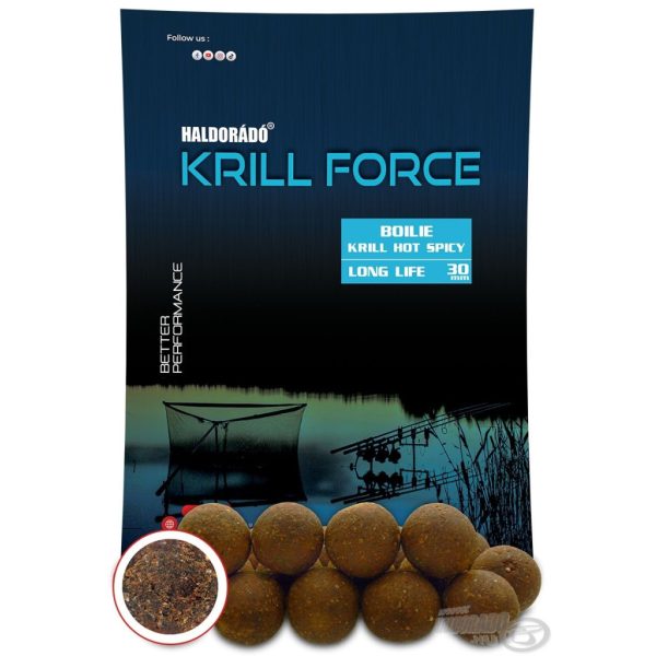 Haldorádó Krill Force Boilie Long Life 30mm Krill Hot Spicy Boili de Nădire 700gr