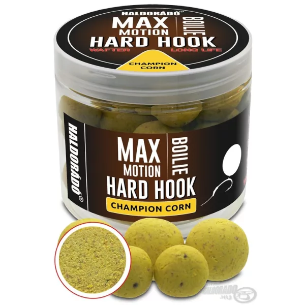 Haldorádó Max Motion Boilie Hard Hook Wafter 16, 20mm Champion Corn Boili de Momeală 100gr