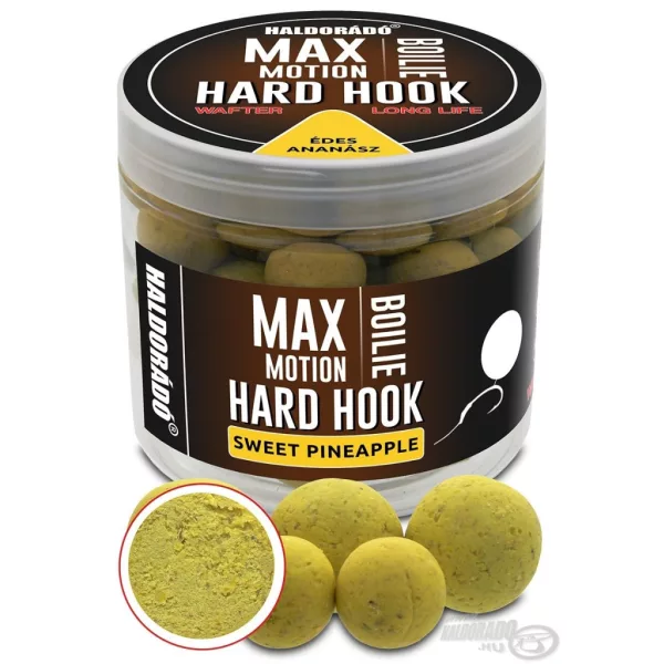 <b>Haldorádó</b> Max Motion Boilie Hard Hook Wafter 16, 20mm Ananas Dulce Boilie de Cârlig 100gr
