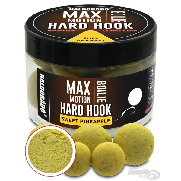 Haldorádó Max Motion Boilie Hard Hook Wafter 24, 30mm Ananas Dulce Boilies de Cârlig 150gr