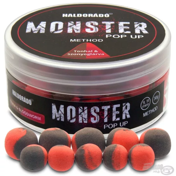Haldorádó Monster Pop Up Method Ton & Larvă de țânțar 9-11mm Pop Up 30gr