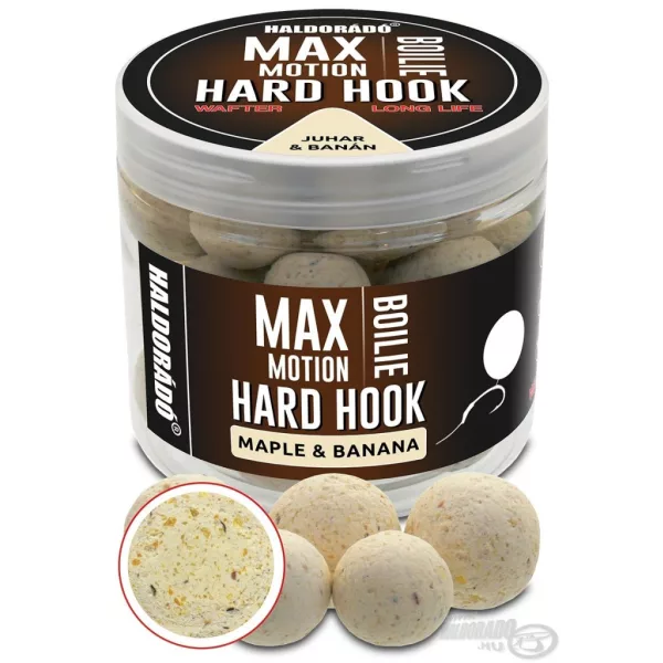 Haldorádó Max Motion Boilie Hard Hook Wafter 16, 20mm Arțar & Banană Boili Momeală 100gr