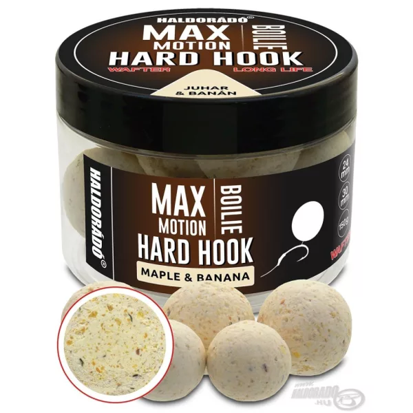 Haldorádó Max Motion Boilie Hard Hook Wafter 24, 30mm Arțar-Banană Boili Momeală 150gr