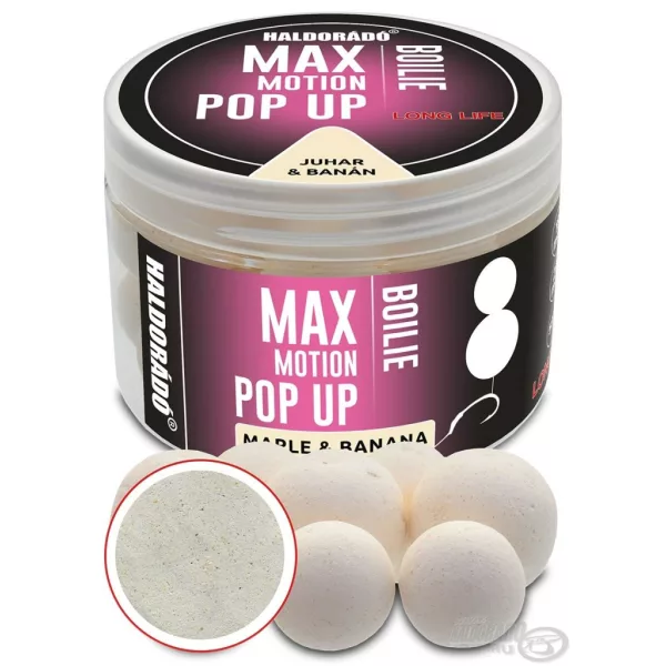 Haldorádó Max Motion Boilie Pop Up 16, 20mm Arțar-Banană Momeală Boilie 50gr