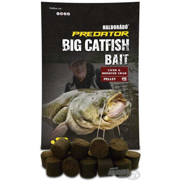 Haldorádó Catfish Bait Pellet 28mm Ficat-Monster Crab Pelete pentru Somn 1kg