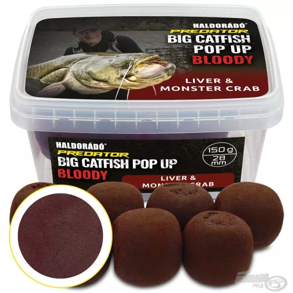 Haldorádó Catfish Pop Up 28mm Bloody Liver-Monster Crab Momeală de Cârlig pentru Somn 200gr