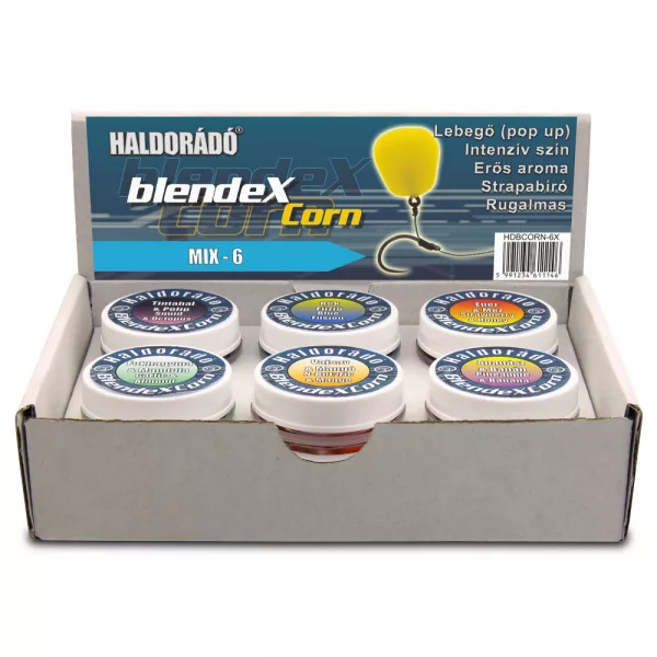 Haldorádó BlendexCorn Mixt-6 /6 arome într-o cutie 10mm porumb cauciuc