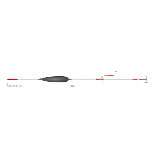 Mikado Mono Catfish 200cm 2/0 Forfac de somn cu cârlig dublu
