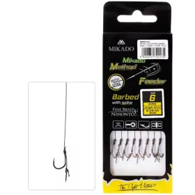   Mikado Method Feeder cu spin pentru momeală 6 cu ochet, Cârlig pre-legat cu barbă 8 buc