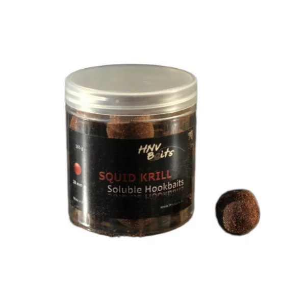 HNV Baits Squid Krill Soluble Hookbaits 24mm Momeală de cârlig solubilă 165gr