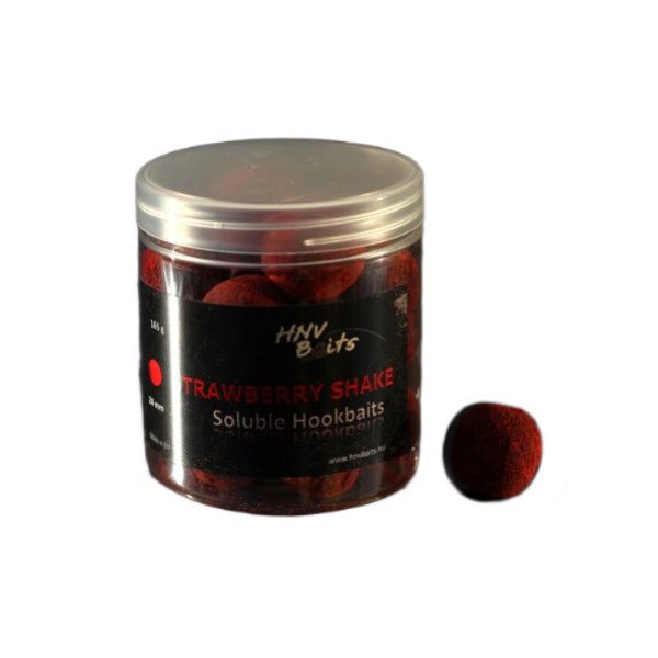 HNV Baits Strawberry Shake Soluble Hookbaits 24mm Momeală de cârlig solubilă 165gr