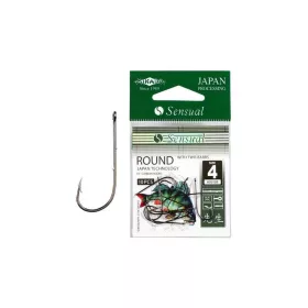   Mikado Sensual Round 6 Cârlig simplu, cu barbă, cu ochi, pentru pești răpitori 10 buc