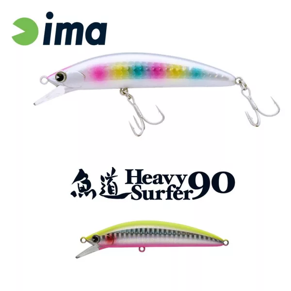 Ima Heavy Surfer 90HS 9cm 28gr 112 Chart Back Pink Glow Wobbler
