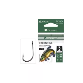   Mikado Sensual Tench W/Ring 8 Cârlig de platică cu ochi și barbă 10buc