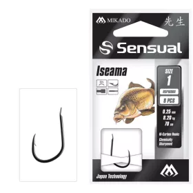   Mikado Sensual Iseama 8 Cârlig montat cu paletă și barbă 10 buc