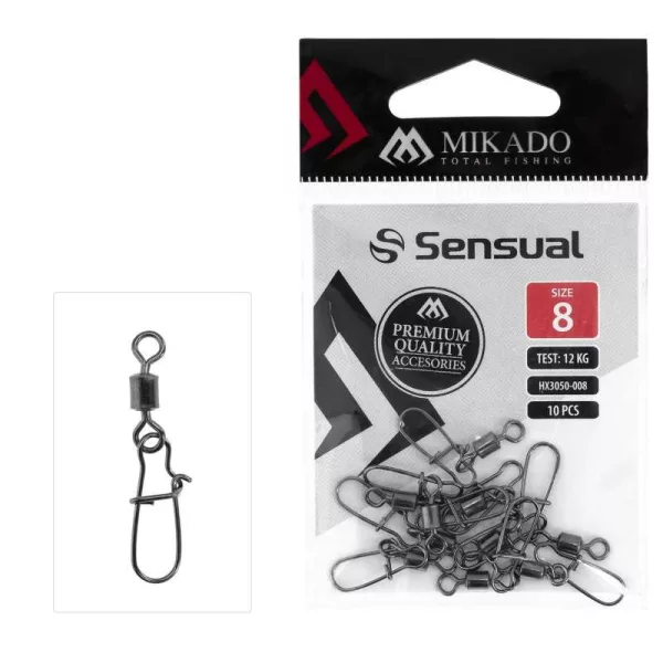 Mikado Fastlock 10 Nichel Negru Agrafă Rotativă 10 buc