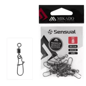 Mikado Fastlock 12 Nichel Negru Agrafă Rotativă 10 buc