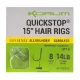 Korum 38cm Big Fish Hair Rigs W Quickstops Size 8 Montură Monofil Fără Barbă Cu Ochi