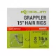 Korum Grappler Hair Rigs 38cm 8 Cârlig Monofil Cu Barbetă Cu Ochi Pre-legat