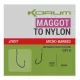 Korum Xpert Maggot Hooks To Nylon Monofil Cârlig Legat Cu Barbă 12