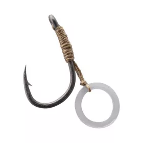   Korum Banded Hook Hairs 12 Cârlig de boilies cu barbă, cu ochet și cu inel de peletă 5 buc