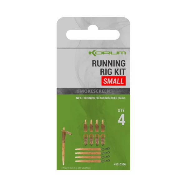 Korum Smokescreen Running Rig Kit Small Kit Monturi Finale 4buc