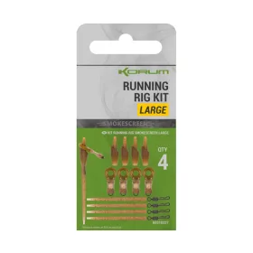   Korum Smokescreen Running Rig Kit Large Kit Monturi Finale 4buc