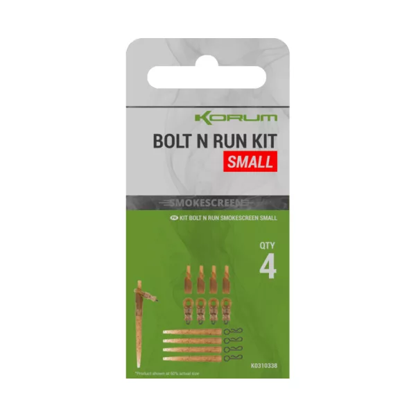Korum Smokescreen Bolt N Run Kit Small Kit Monturi Finale 4buc