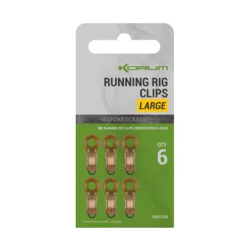 Korum Smokescreen Running Rig Clips - Large 8buc