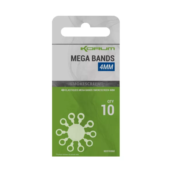 Korum Smokescreen Mega Bands 4mm Inele pentru pelete 10buc