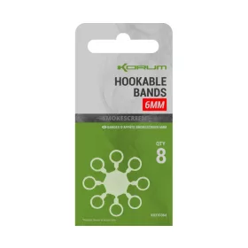  Korum Smokescreen Hookable Bands 6mm Inele pentru pelete 8buc