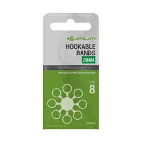   Korum Smokescreen Hookable Bands 8mm Inele pentru pelete 8buc