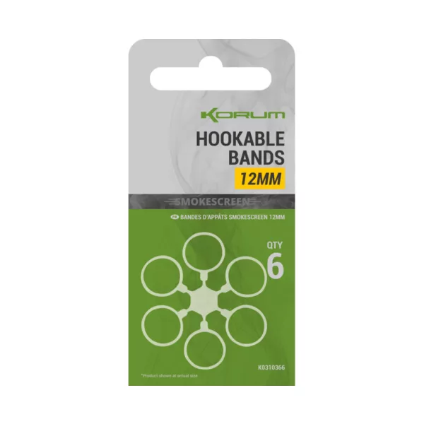 Korum Smokescreen Hookable Bands 12mm Inele pentru pelete 6buc
