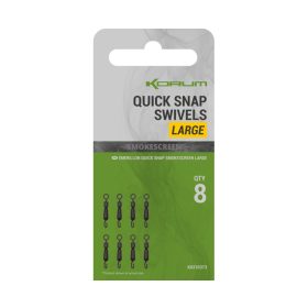   Korum Smokescreen Quick Snap Swivels Vârteliere rapide mari 8buc
