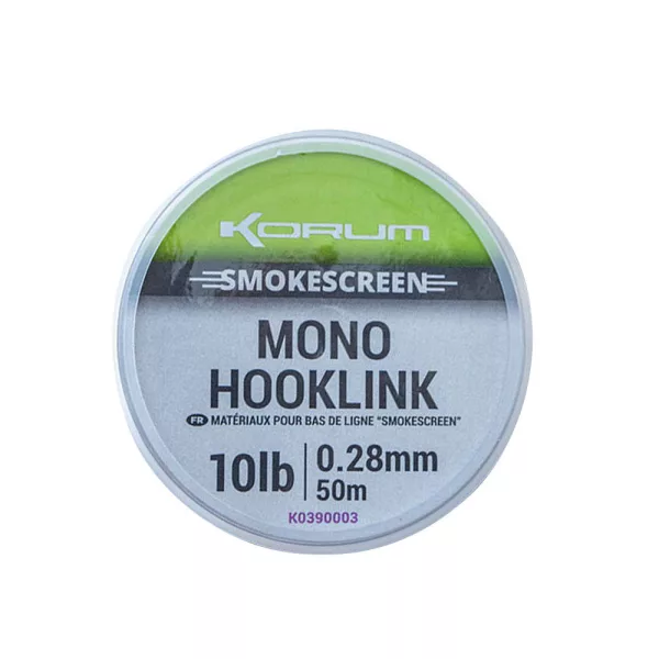 Korum Smokescreen Mono Hooklink 0,28mm Fir monofil pentru forfac 50m