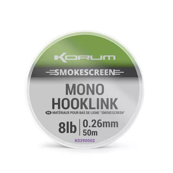 Korum Smokescreen Mono Hooklink 0,30mm Fir monofil de forfac 50m