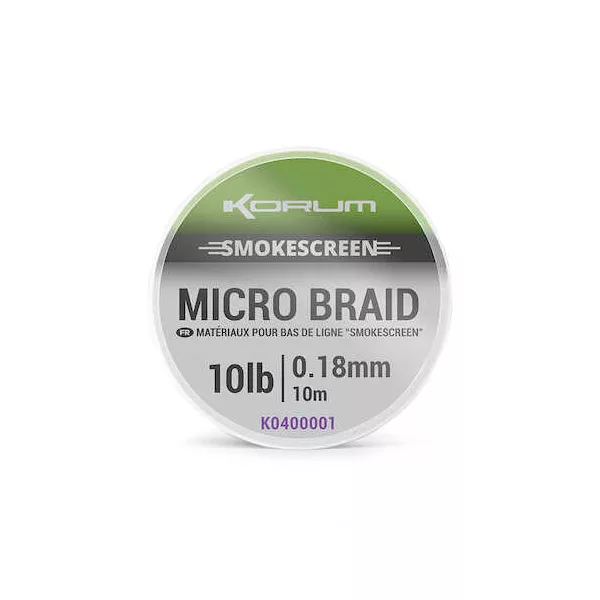 Korum Smokescreen Micro Braid 10lb Fir de forfac