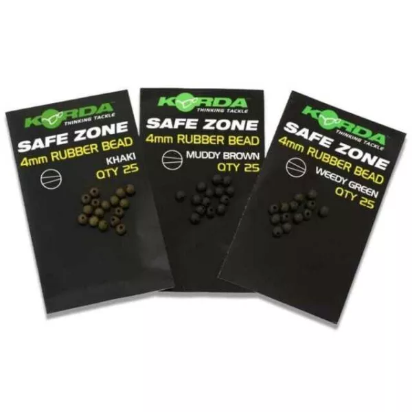 Korda Safe Zone 4mm Rubber Bead Green - 25 buc - mărgele de cauciuc