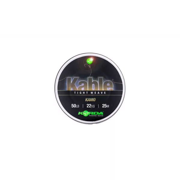 Korda Kable Tight Weave Kamo 25m 22kg Fir leader