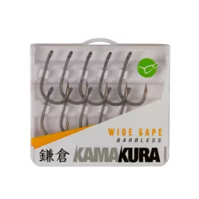   Korda Kamakura Wide Gape Barbless 6 Cârlig fără barbă, cu ochi 10 buc