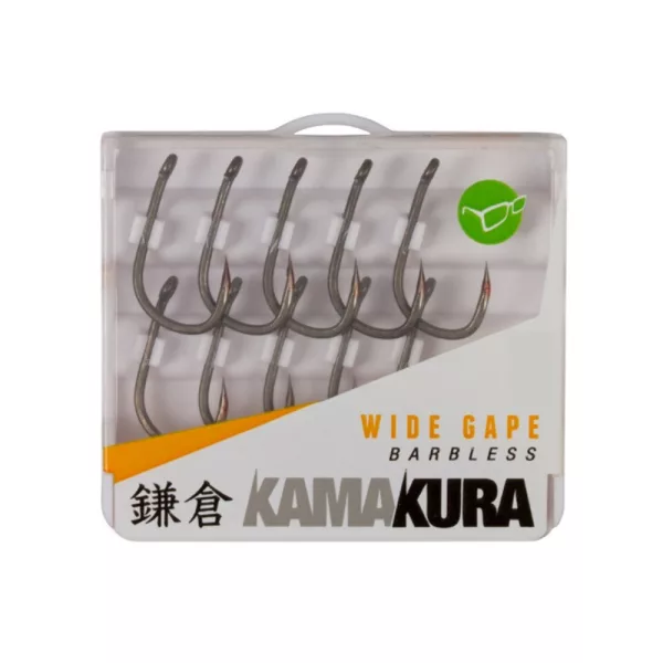 Korda Kamakura Wide Gape Barbless 4 Cârlig fără barbă, cu ochi 10 buc