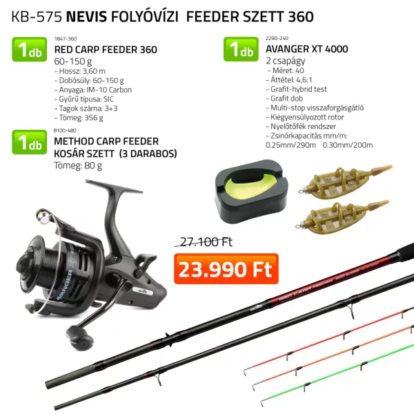 Nevis Set de Pescuit Feeder pentru Râu