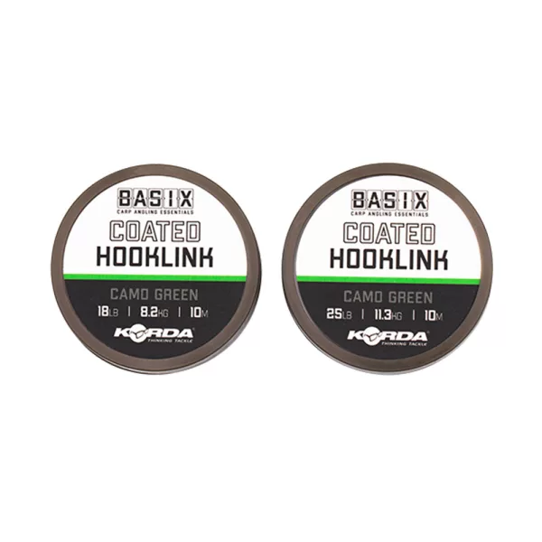 Korda Basix Coated Hooklink Fir forfac acoperit 25lb 10m