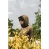 Korda Dark Khaki UPF Hooded Top Hosszú Ujjú UV Póló S