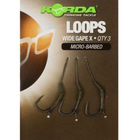   Korda Loop Rigs Mărimea 4 DF Wide Gape X 18lb - forfac de boilie pre-legat