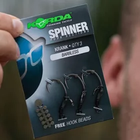   Korda Spinner Hook Sections Krank 4 Cârlig fără barbă, cu ochi, 3 buc.
