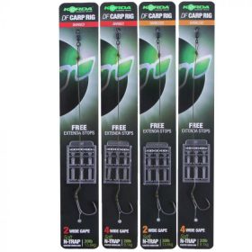   Korda N-Trap DF Rig Size 4 Wide Gape B 20lb - forfac pre-legat pentru boilies