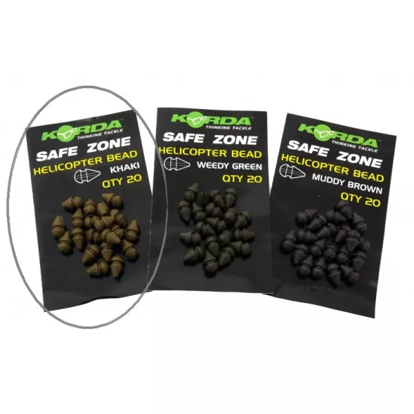 Korda Heli Bead Small Khaki - 20 buc - mărgea de cauciuc