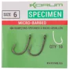 Korum Xpert Specimen - Micro-barbed (size 6) Cârlig feeder