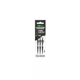   Korda Kable Leadcore Leader Hybrid 50cm Weed Clip de plumb 3 buc